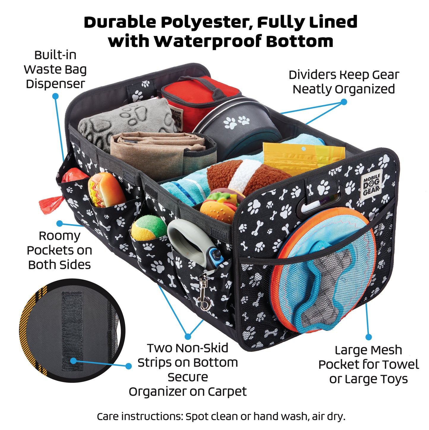 On-the-Go Companion: The Mobile Dog Gear Collapsible Organizer for Convenient Travel with Your Pet